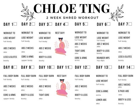 chloe ting shred challenge|chloe ting shred workout schedule.